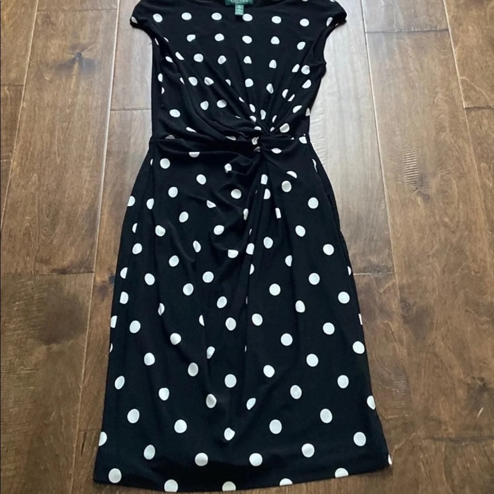 ✅SOLD - Ralph Lauren Black & White Polka-Dot Dress is a Wardrobe must!